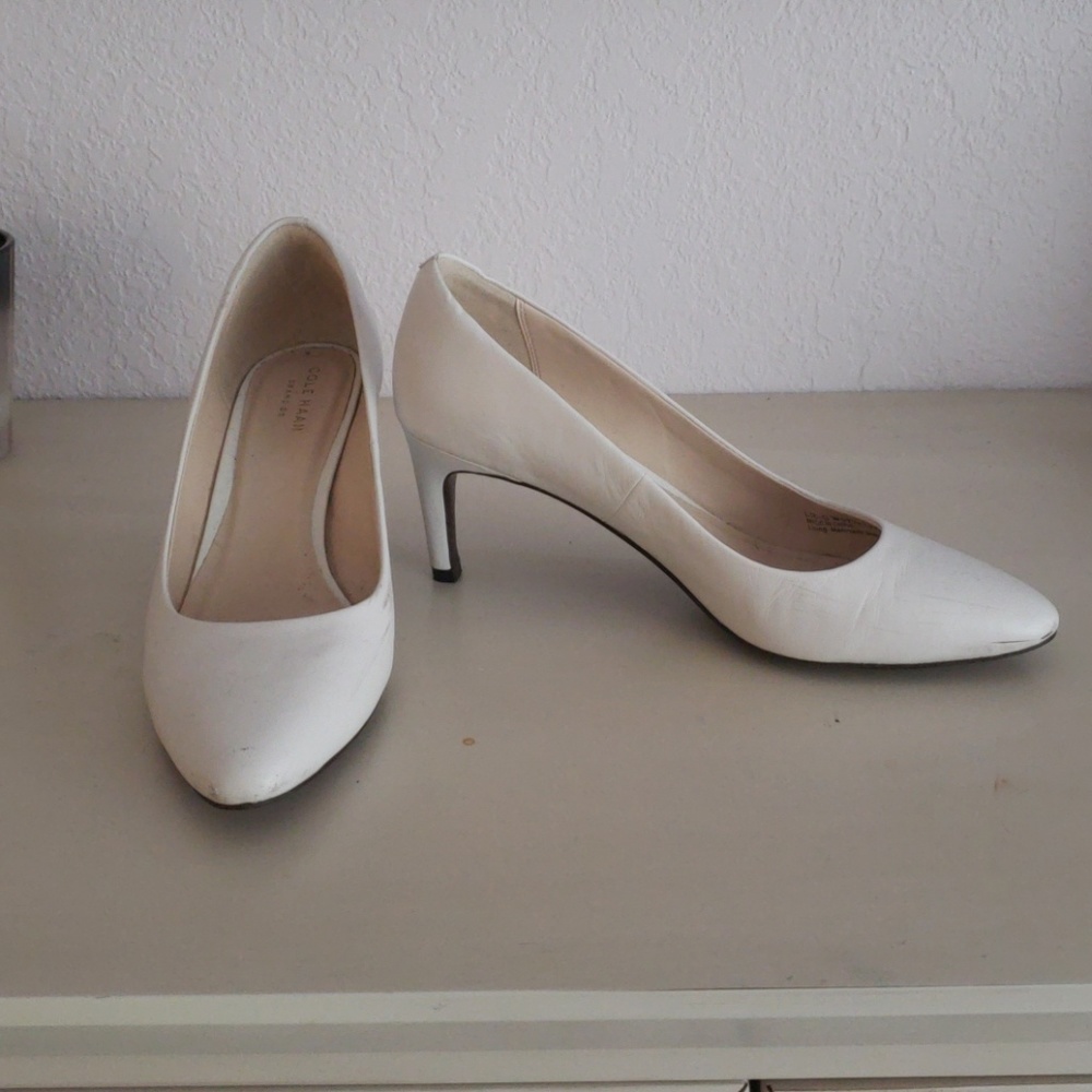 Cole Haan White Heels